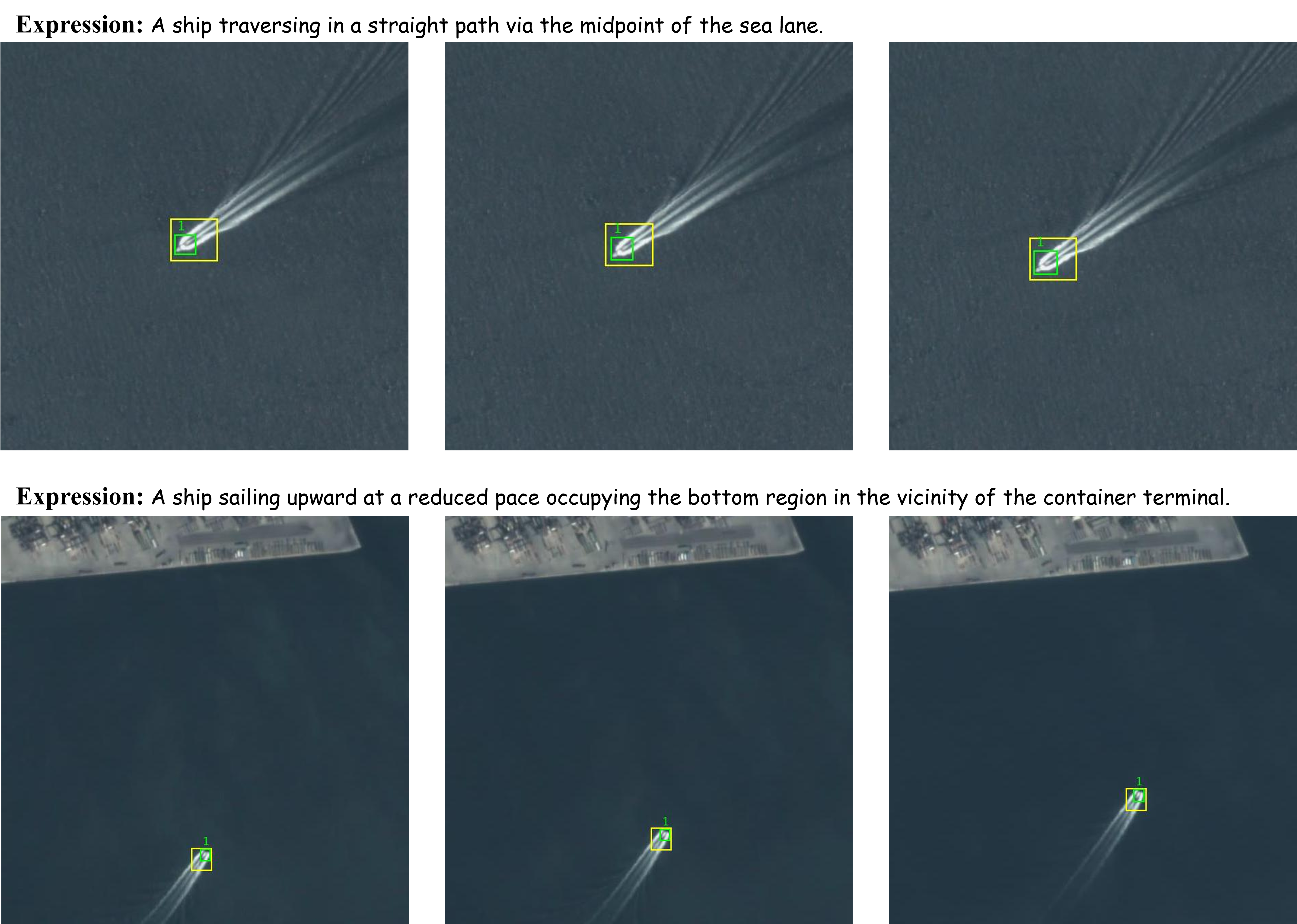 Qualitative visualization results for the ship category